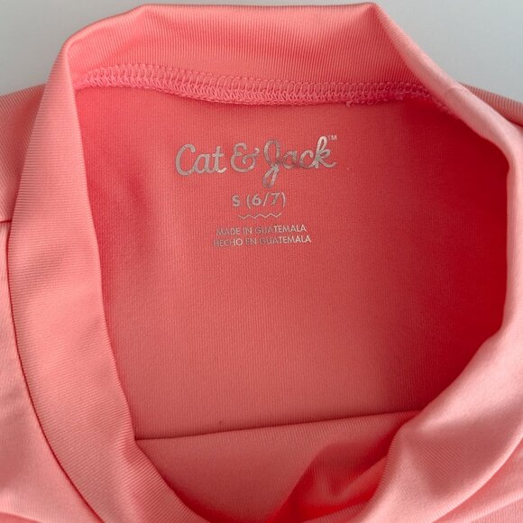 Cat & Jack Girls Rash Guard Swim Top S 6/7 GUC - Picture 5 of 6